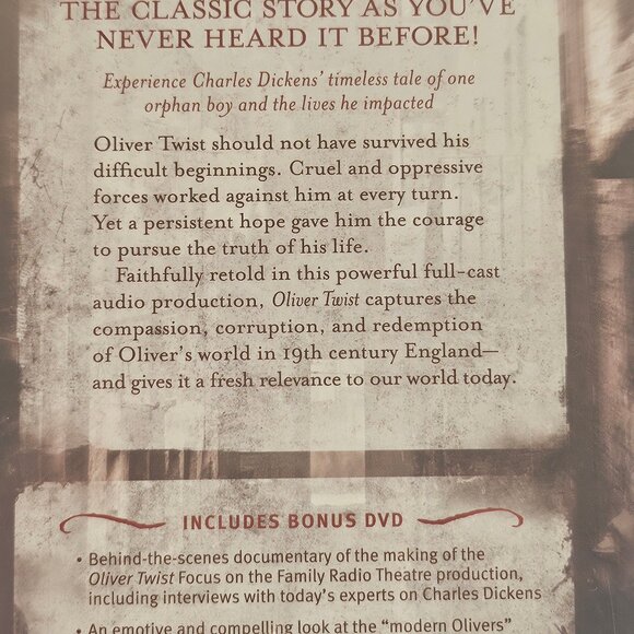 Oliver Twist by Charles Dickens Radio Theater Focus On The Family 5 Disk New - Picture 10 of 12